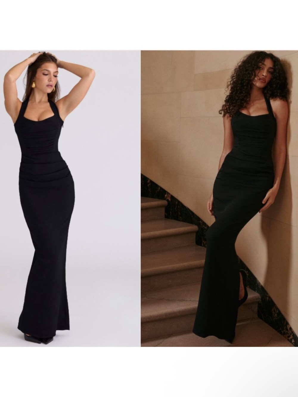 House of CB Sahar Black Sculpting Halter Neck Maxi Dress size M NWOT - Picture 4 of 10